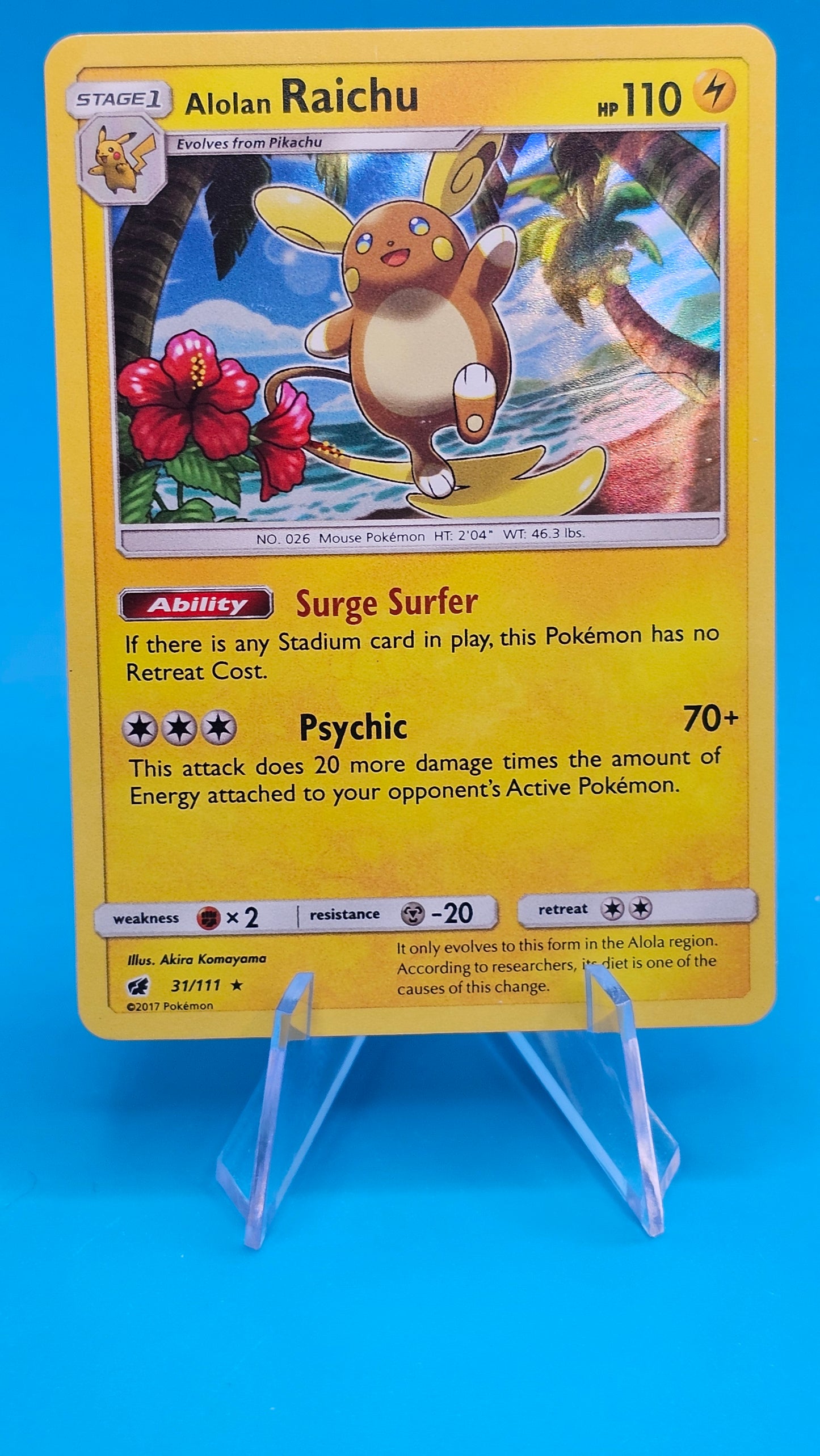 ALOLAN RAICHU #31 crimson invasion NM/M