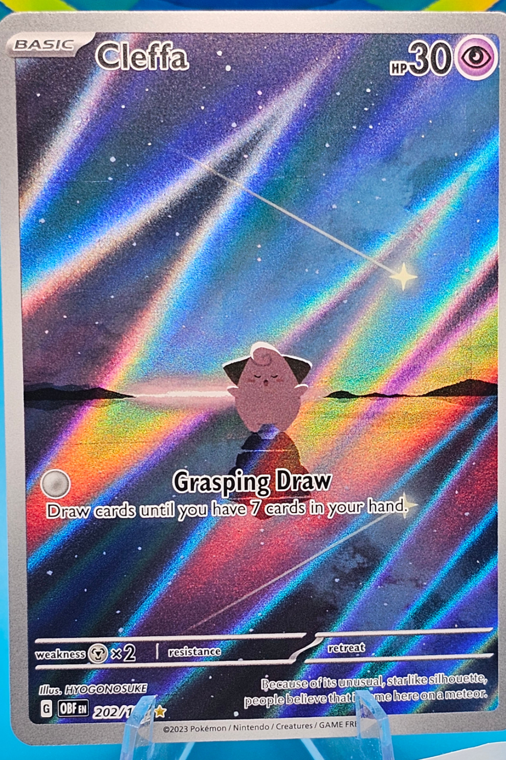 **SALE**Cleffa 202/197 Obsidian Flames Illustration Rare Full Art Pokemon NM/M