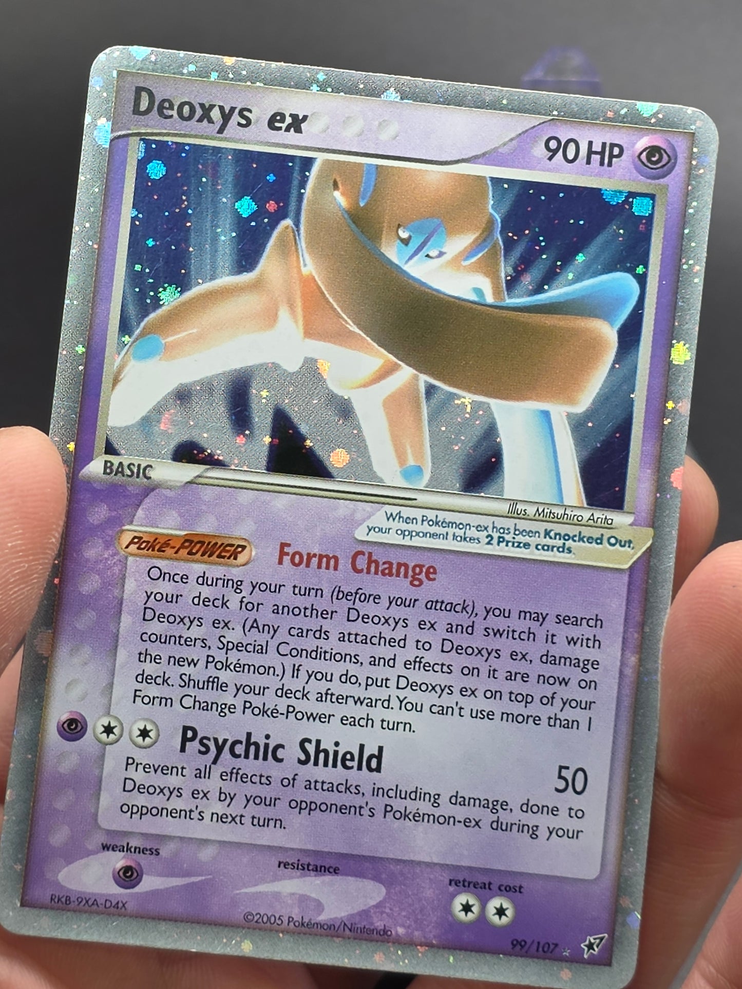 Deoxys Ex # 99/107 - Ex Deoxys Holo- 2005- Pokemon TCG Card (Defense) - M/NM