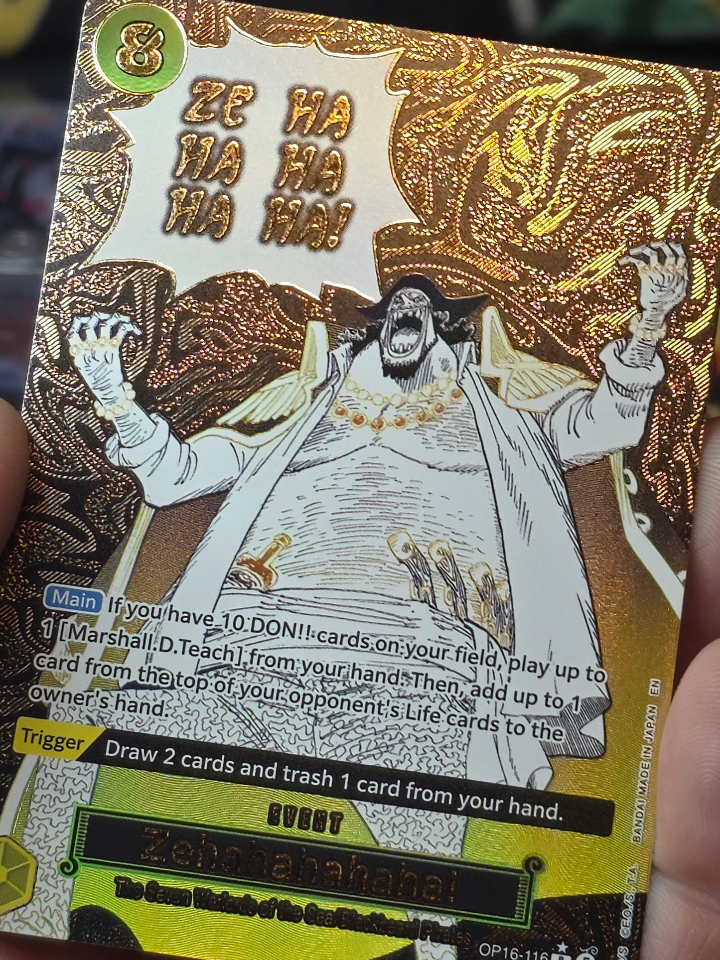 ZEHAHAHAHA! ALT ART MANGA EVENT OP16-116 One Piece The Time of Battle English NM