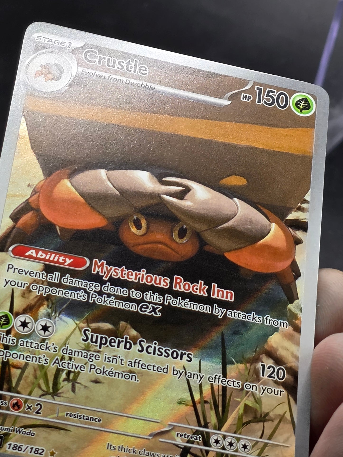 Crustle 186/182 Illustration Rare SV10: Destined Rivals Pokemon Holo Full Art NM