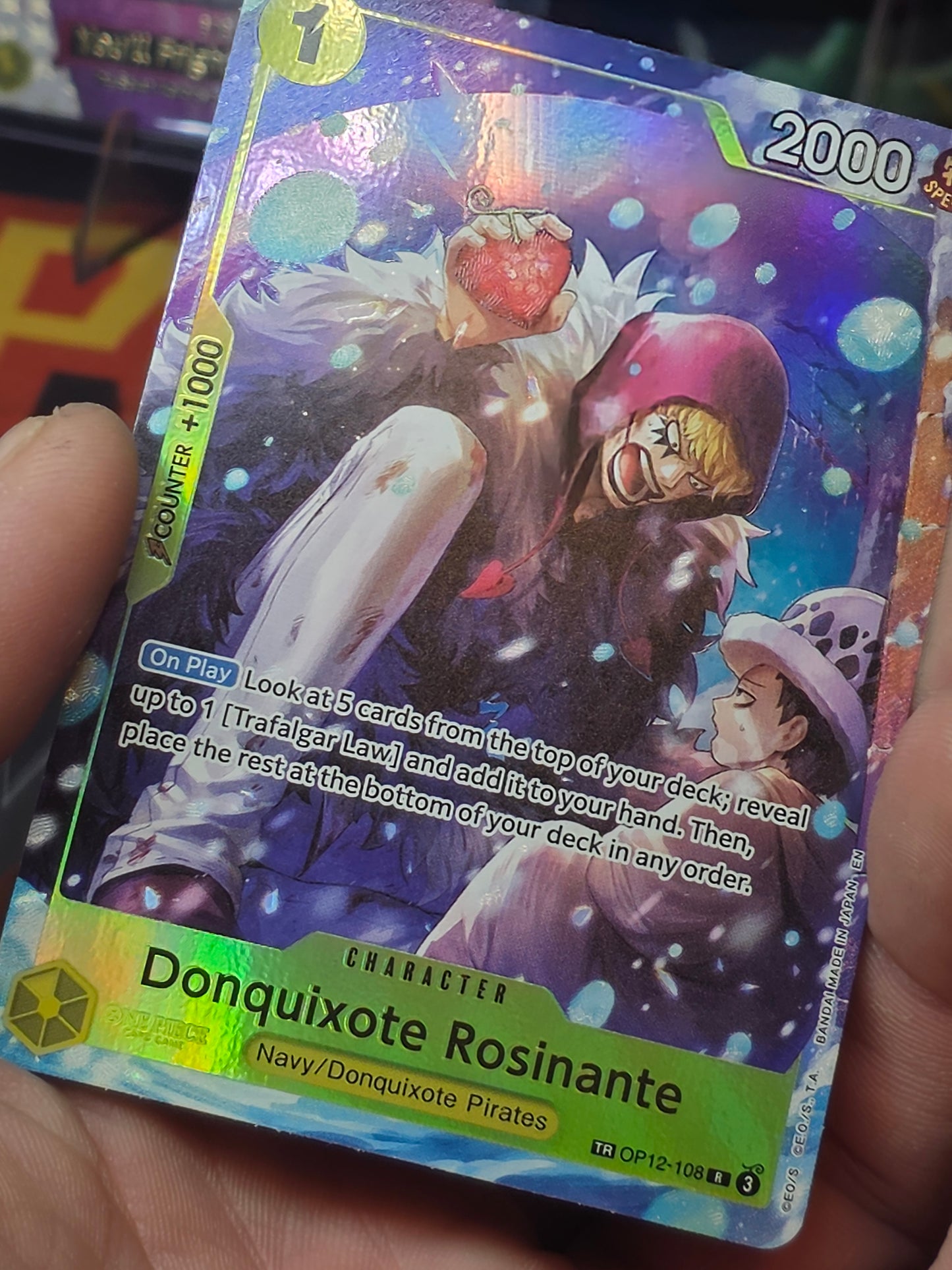 Donquixote Rosinante - Treasure Rare Op12-108 TR One Piece TCG - English! NM!