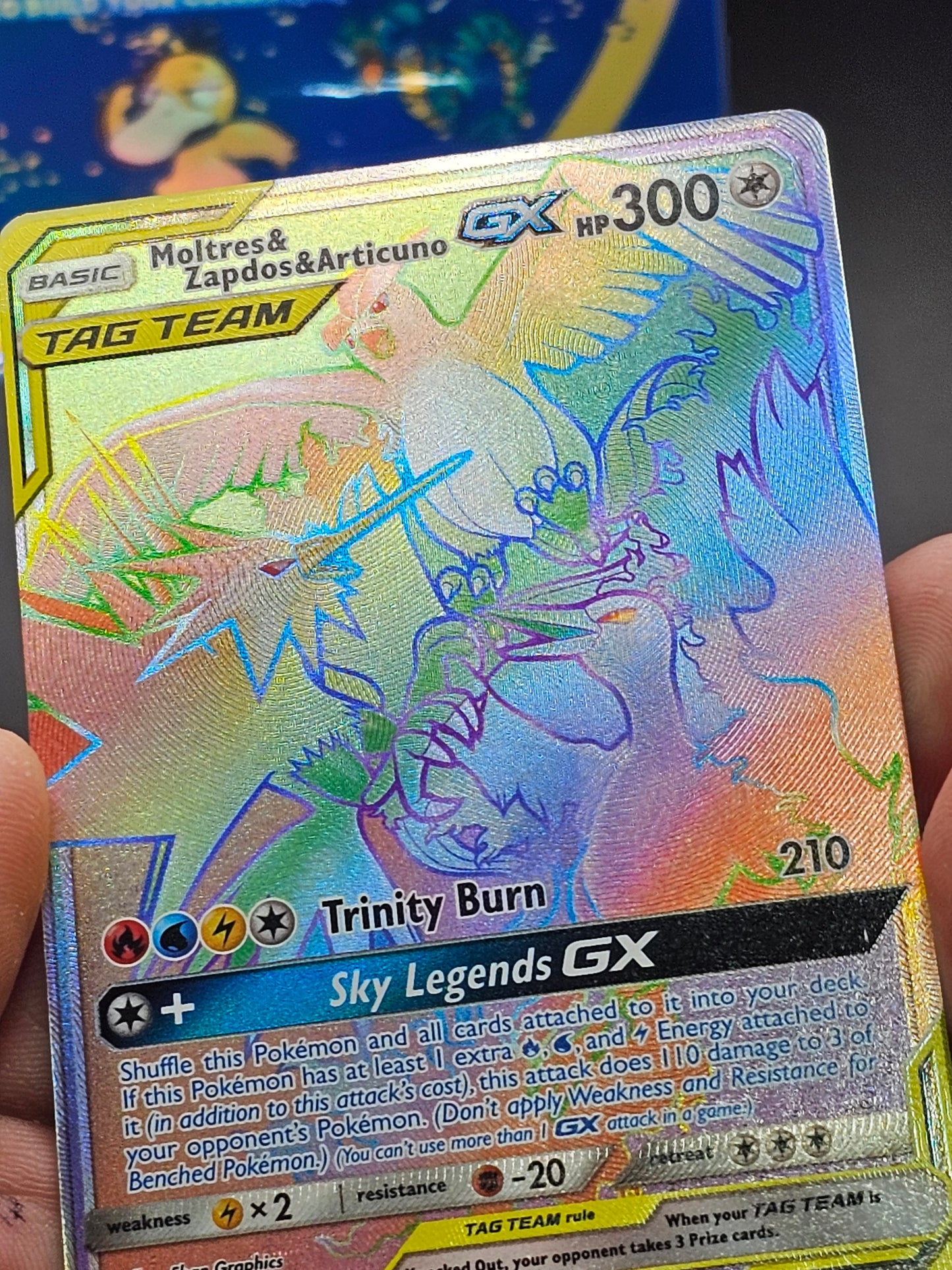 Moltres & Zapdos & Articuno Tag Team GX Hidden Fates 69/68 Holo Pokemon TCG NM