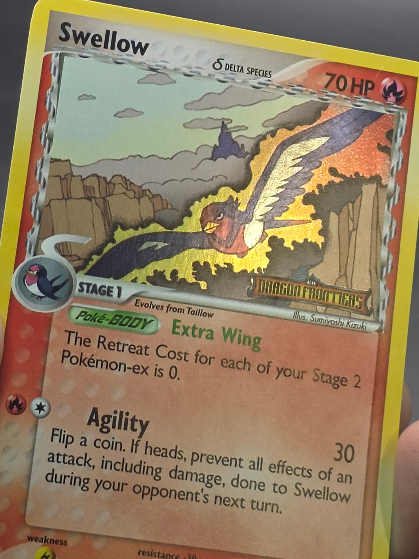 Pokémon - Swellow (Delta Species) EX Dragon Frontiers 40/101 Holo Stamped
