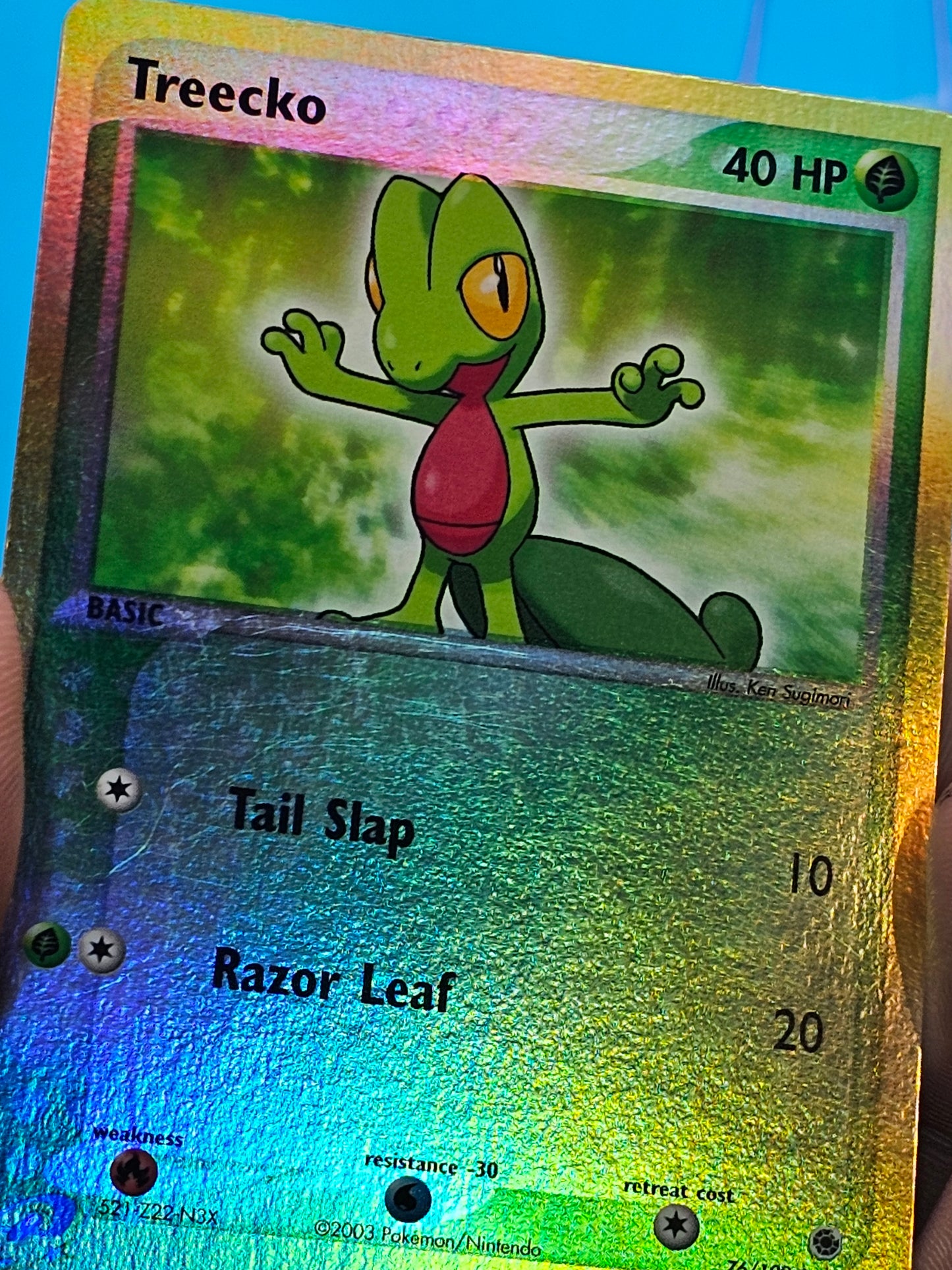 Treecko 76/109- EX Ruby & Sapphire- Reverse Holo Pokemon Card-*NM*