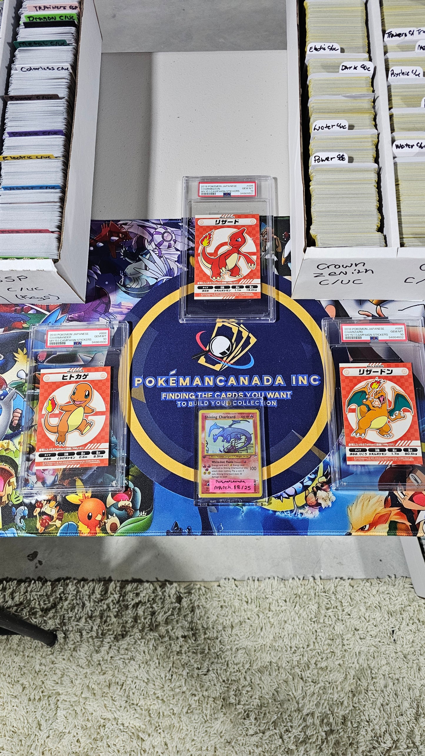 MY 1ST 151 CAMPAIGN STICKERS SEQUENTIAL GRADING PSA 10 LOW POP TRIO CHARMANDER/CHAMELEON/CHARIZARD