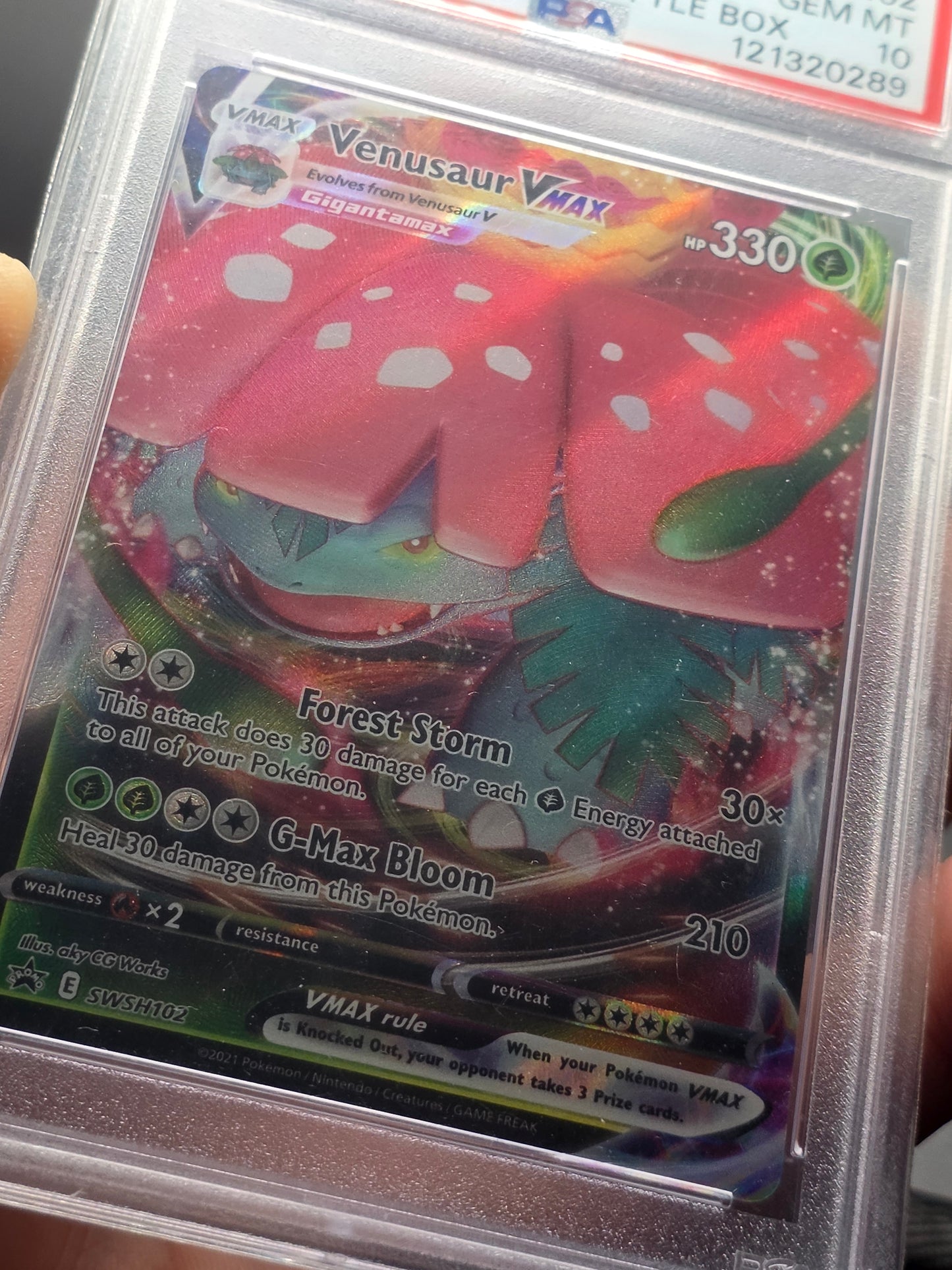 Venusaur VMAX #102 FA BSP Venusaur VMAX Battle Box GEM MINT PSA 10