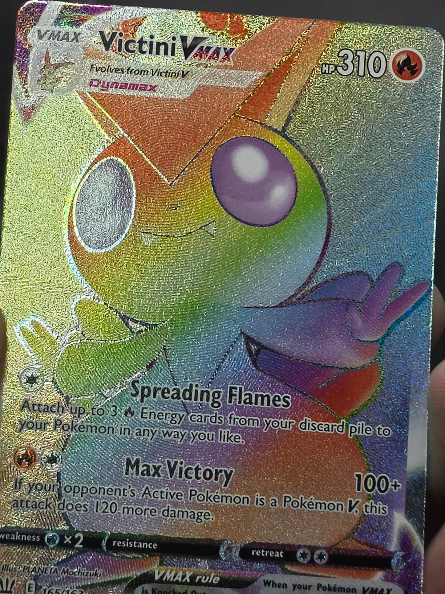 Victini Vmax Battle Styles Rainbow Secret Ultra Rare 165/163