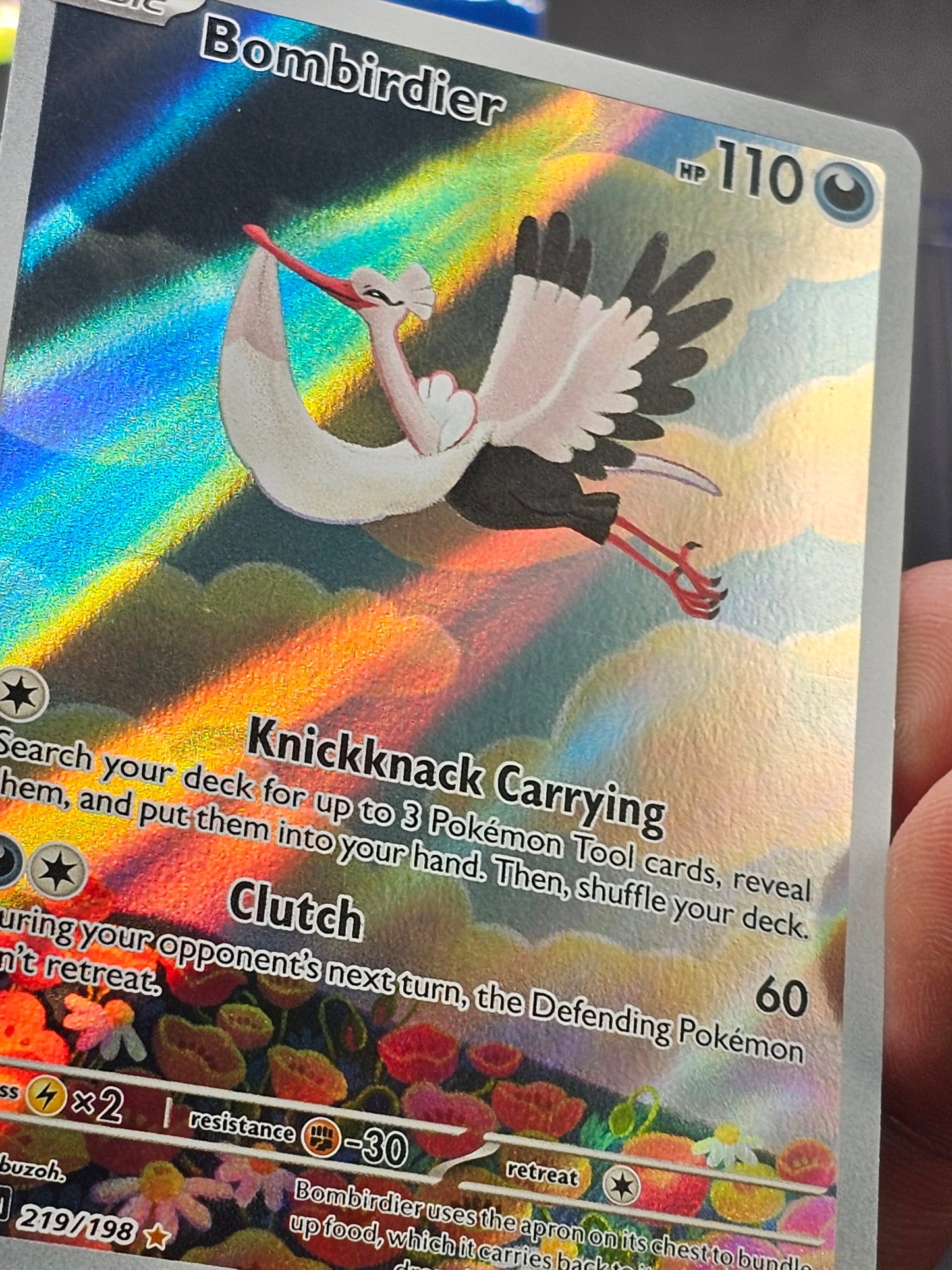 Bombirdier 219/198 Pokémon Scarlet and Violet Full Art Illustration Rare NM