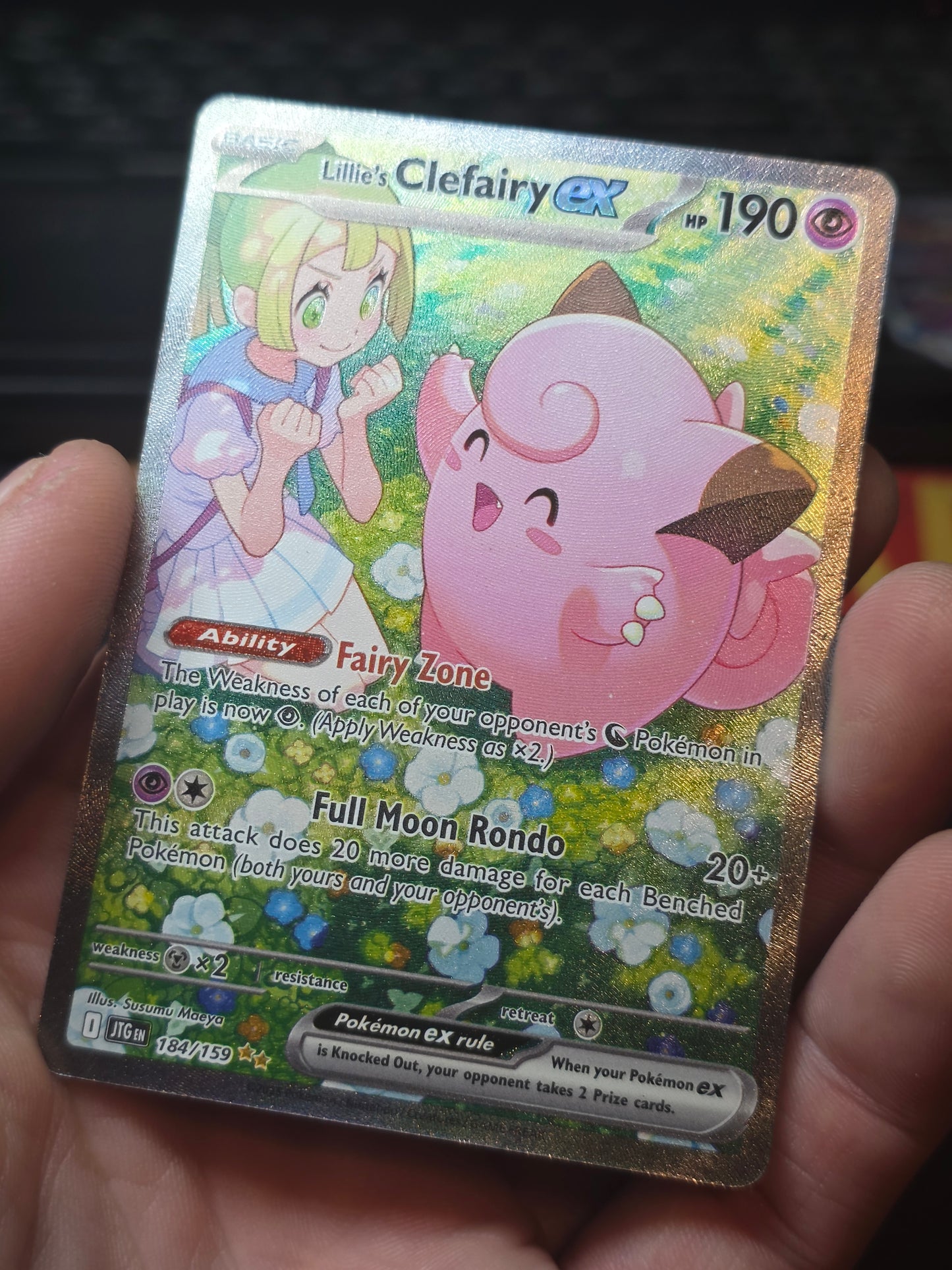 Lillie's Clefairy ex 184/159 Sv09 Journey Together Special Illustration Rare Nm