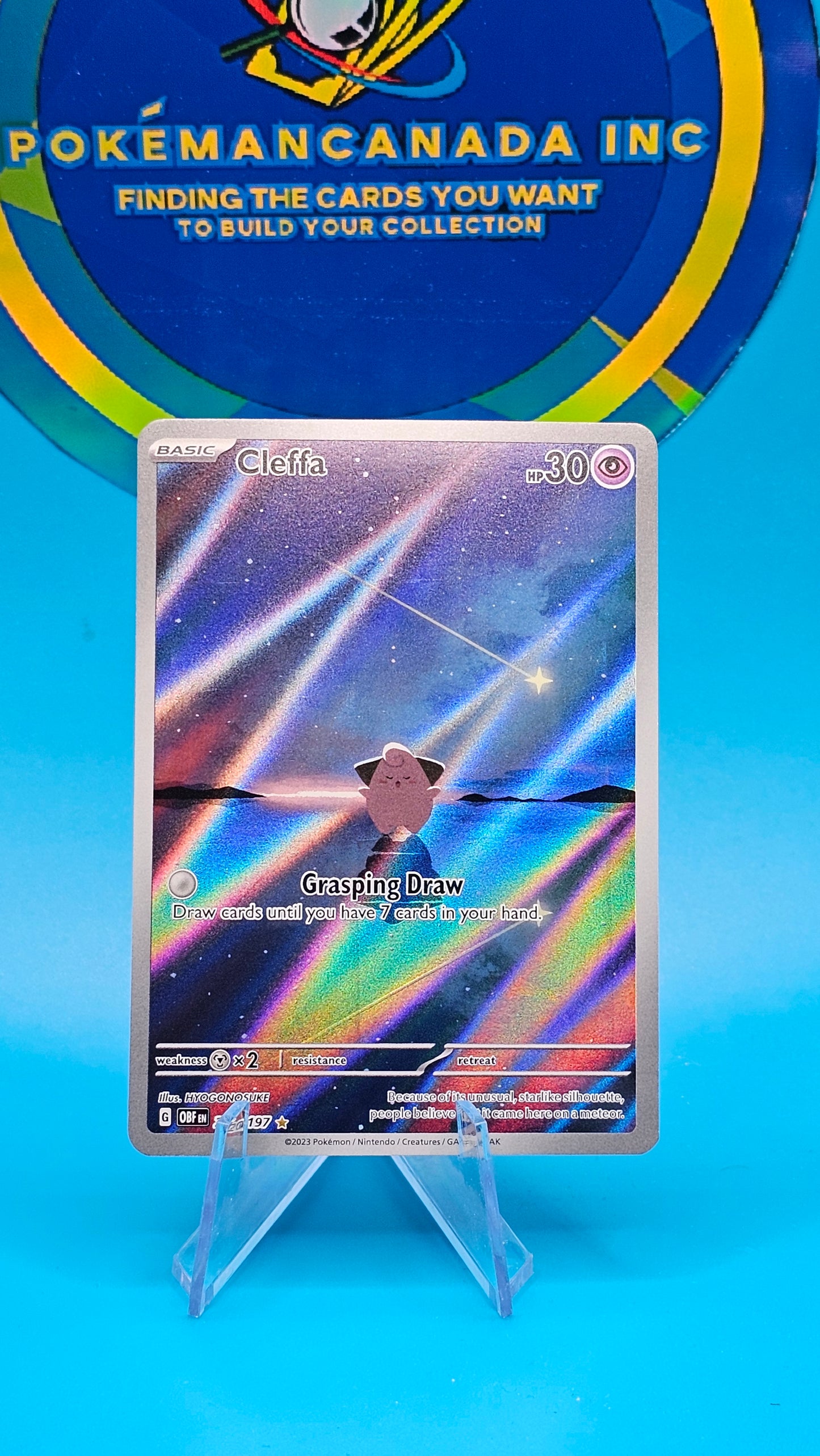 **SALE**Cleffa 202/197 Obsidian Flames Illustration Rare Full Art Pokemon NM/M
