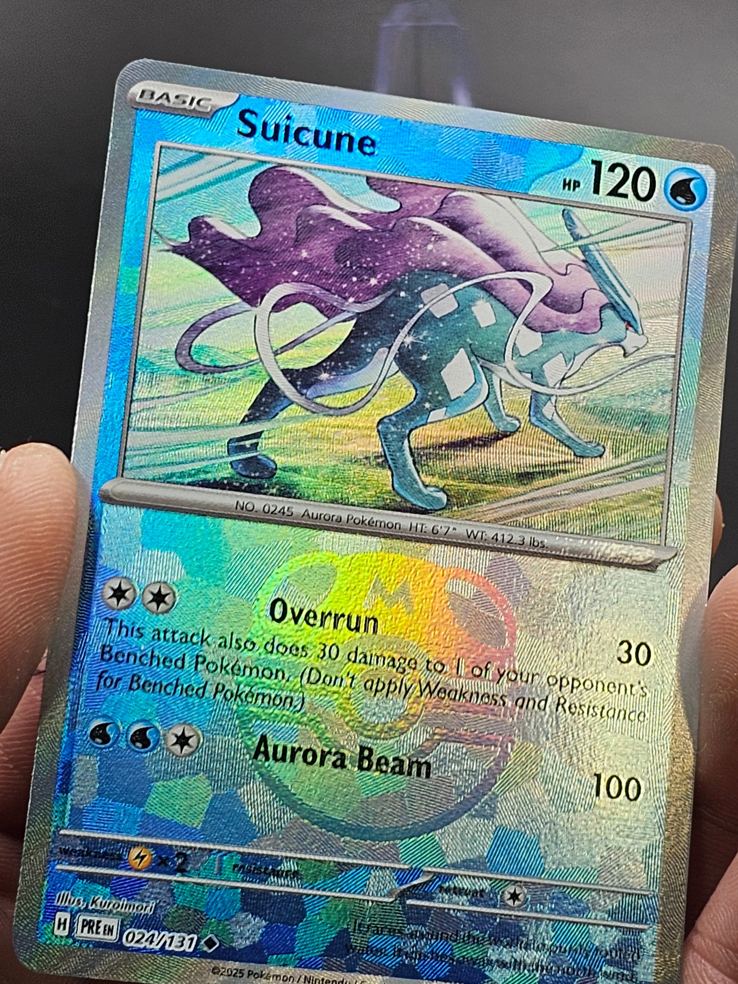 Suicune 024/131 - Prismatic Evolutions Master Ball Pattern Holo Pokemon TCG NM! 024/131