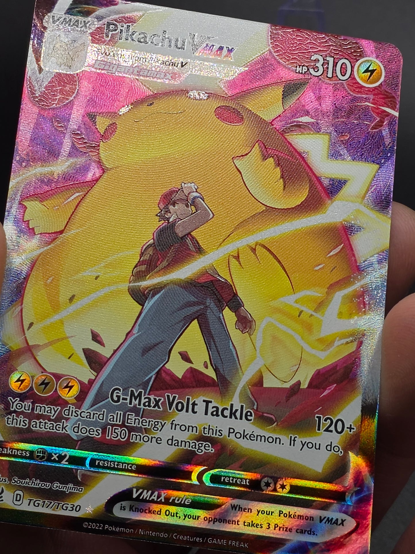Pikachu VMAX - TG17/TG30 - Lost Origin Trainer Gallery NM/M, English Pokemon Lost TG17/TG30