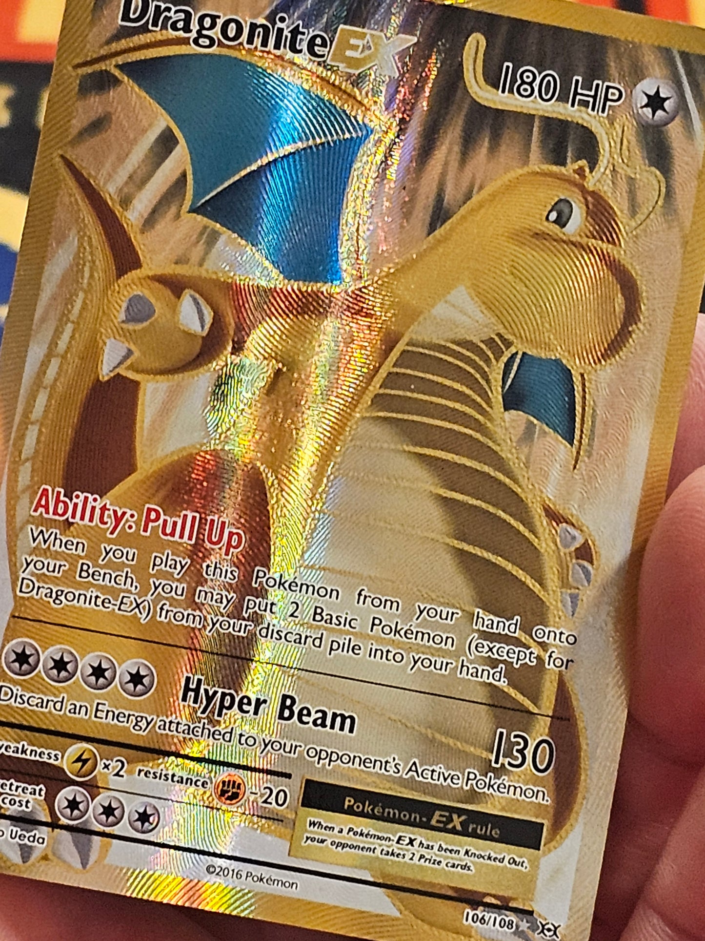 Dragonite EX 106/108 - 2016 Pokemon XY Evolutions - Full Art Ultra Rare Holo