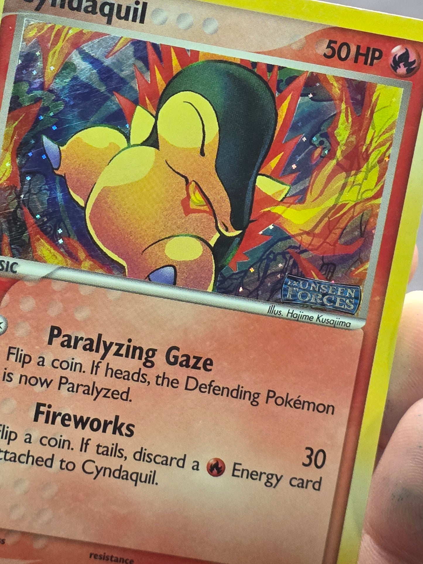 Cyndaquil 54/115 Unseen Forces Stamped Holo Pokemon
