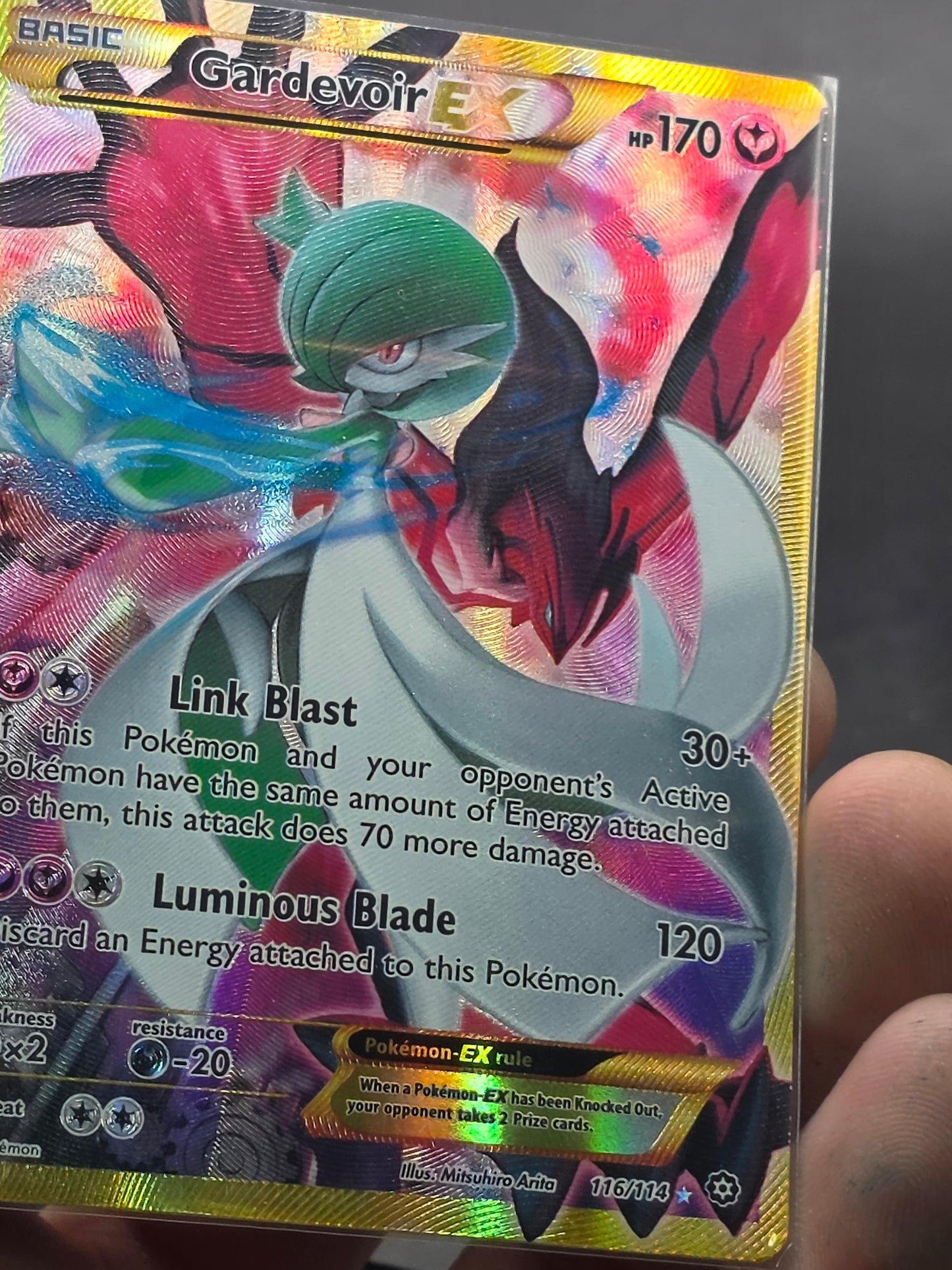 Gardevoir Ex 116/114 Steam Siege XY Gold Secret Rare Holo MP