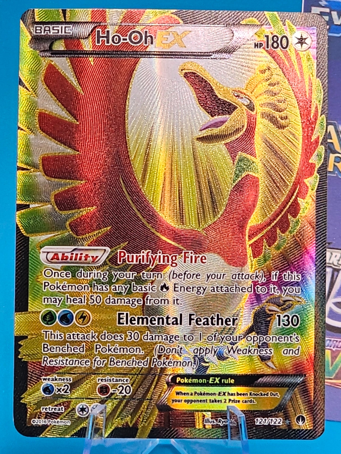 HO-OH EX 121/122 Full Art Ultra Rare (2016 XY BREAKpoint) NM/M