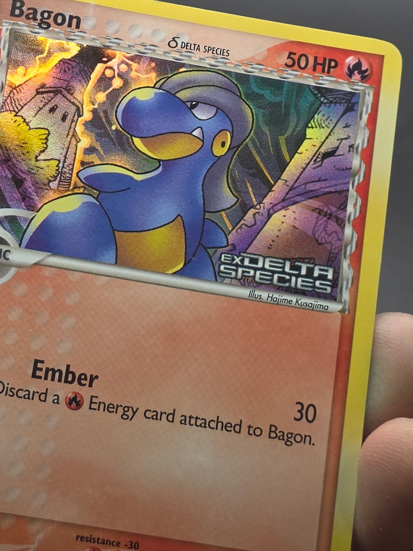 Bagon 43/101 Delta Species Water Ex Dragon Frontiers Reverse Holo Stamped - LP/NM
