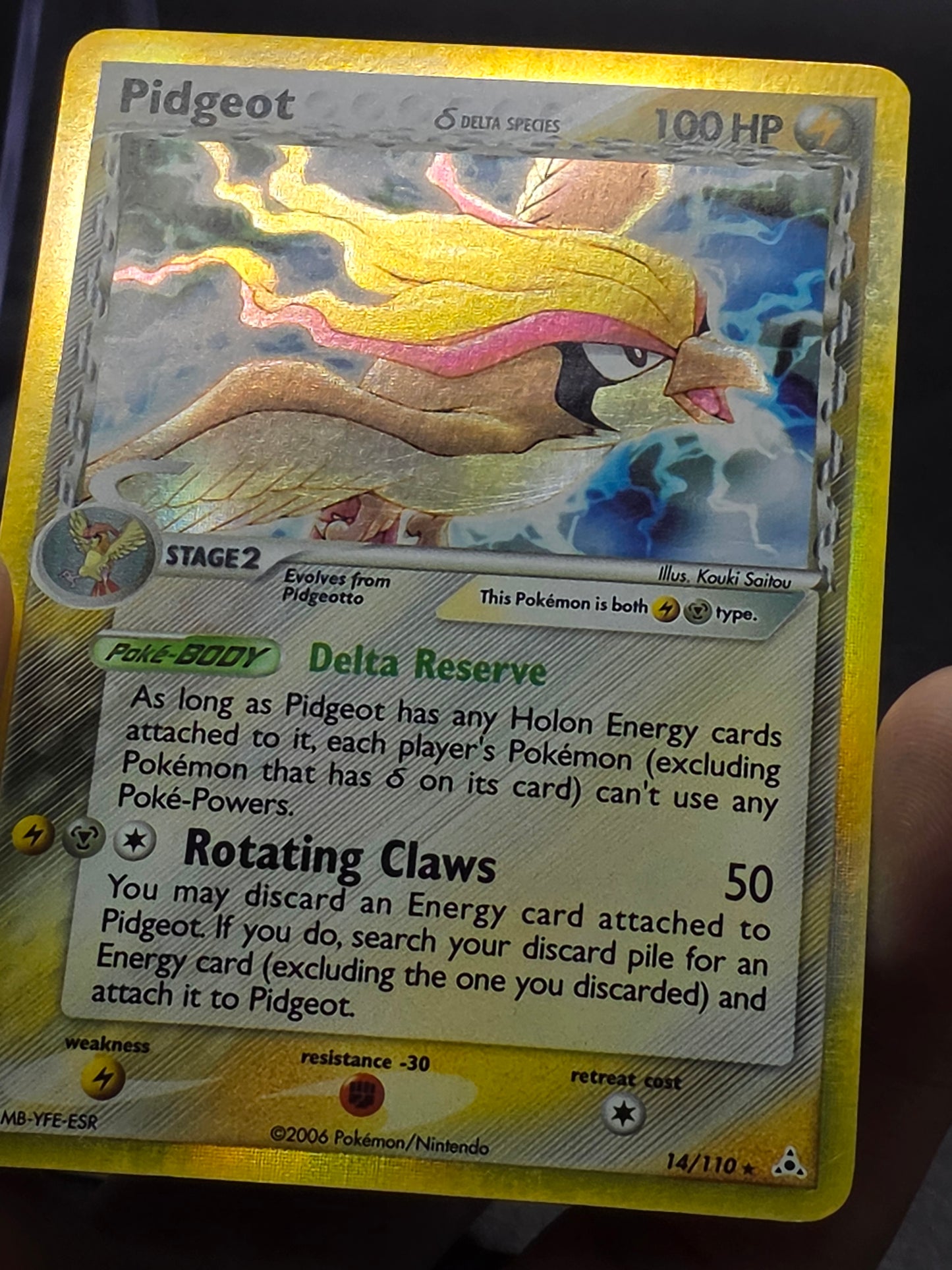 Pidgeot Holon Phantoms 2006 Reverse Holo Rare14/110 Delta Species LP