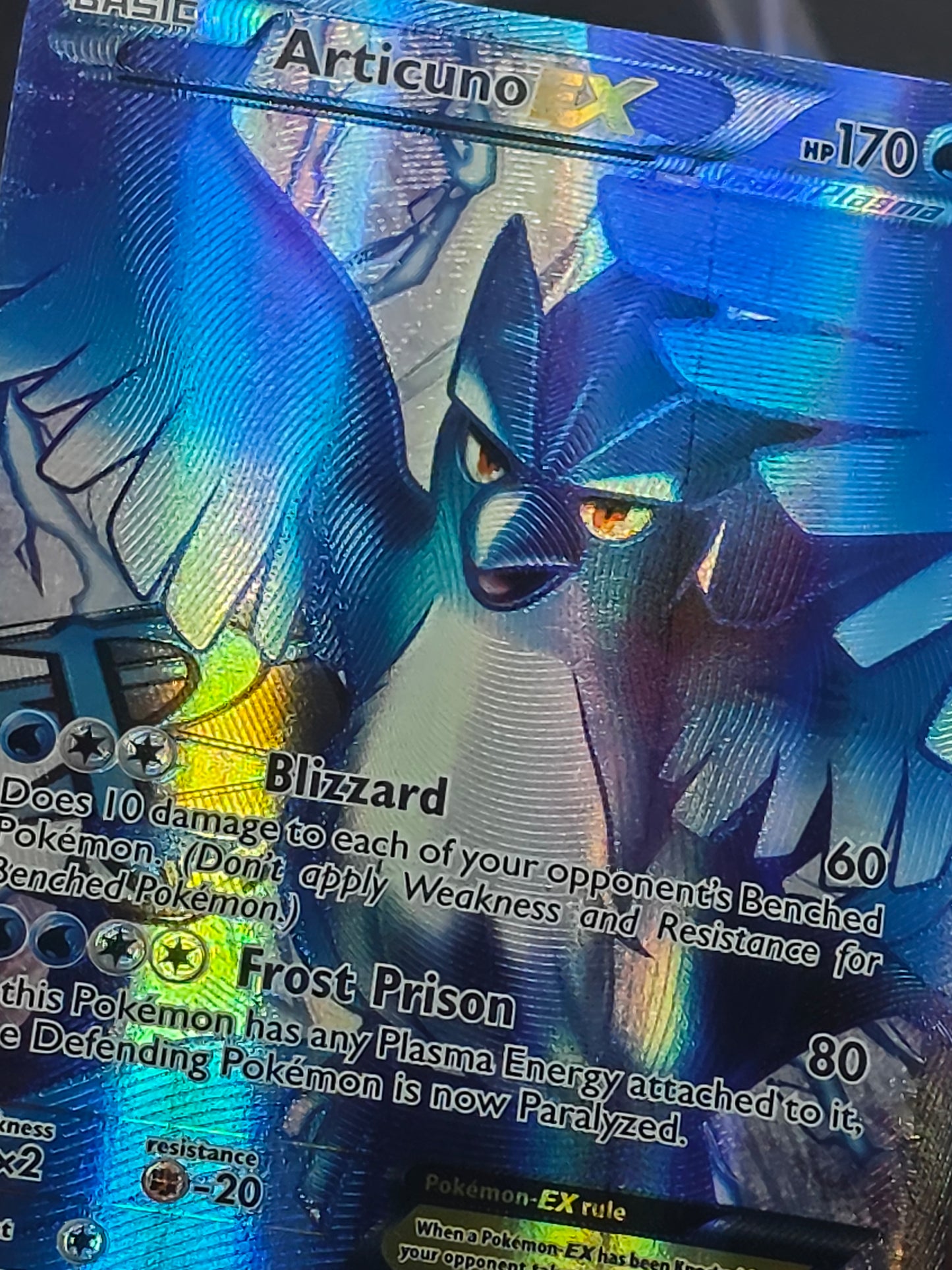Articuno EX ULTRA RARE Team Plasma Storm 132/135 Pokemon Holo Foil LP