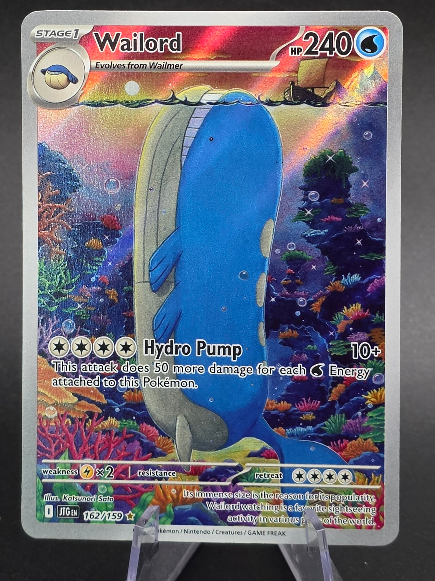 Wailord #162 /159 Sv09: Pokemon TCG Journey Together SIR Holo Rare Mint 162/159