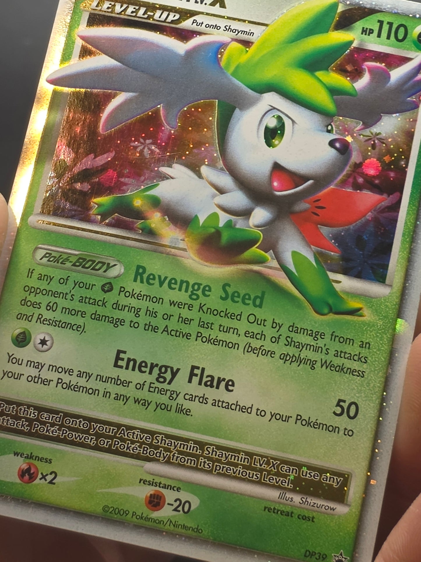 Shaymin LV.X 127/127 Platinum Ultra Rare Holo Pokemon Card lpmp