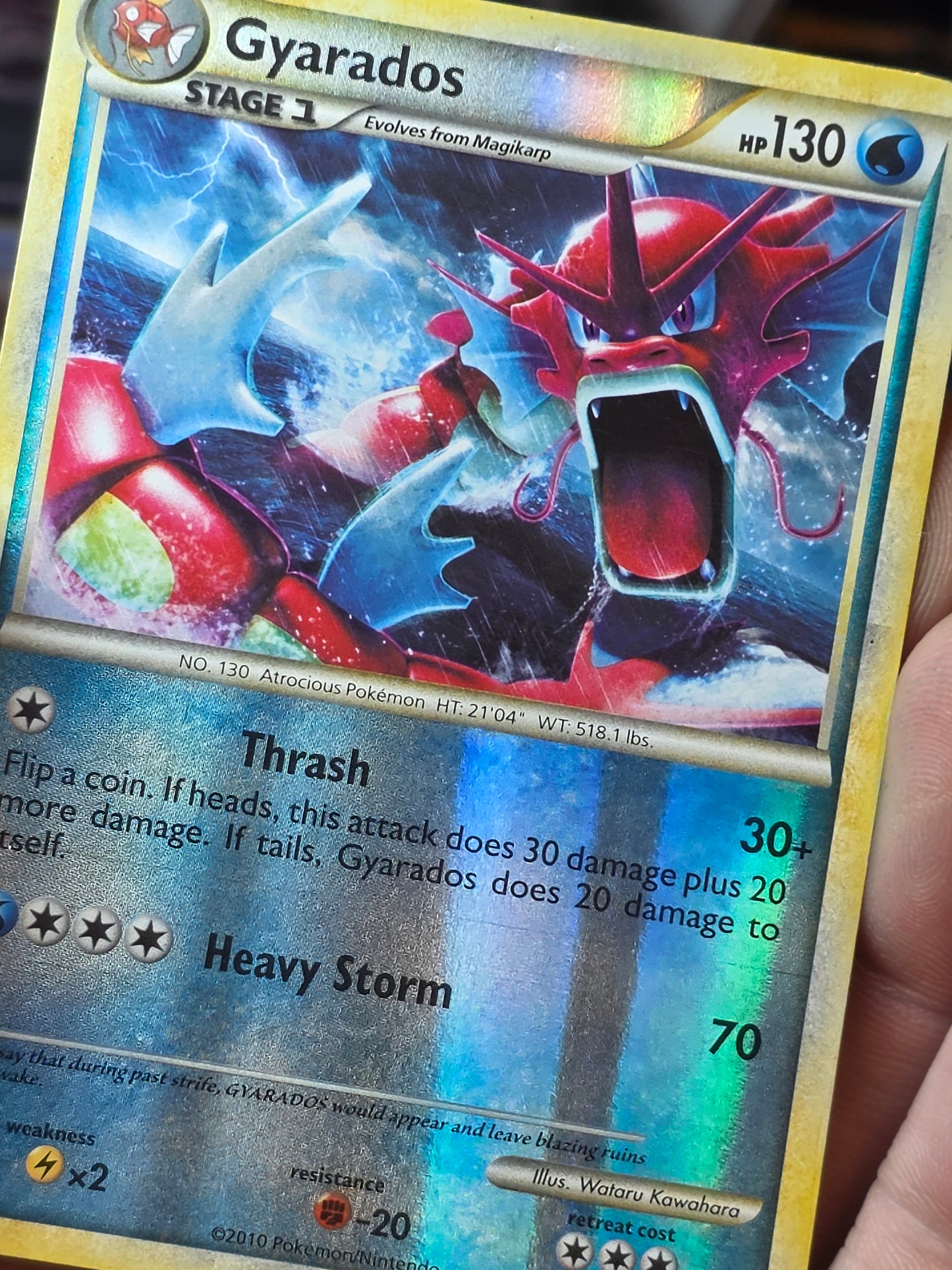 Pokemon Shining Gyarados ReverseHolo HeartGold SoulSilver 123/123 Mp