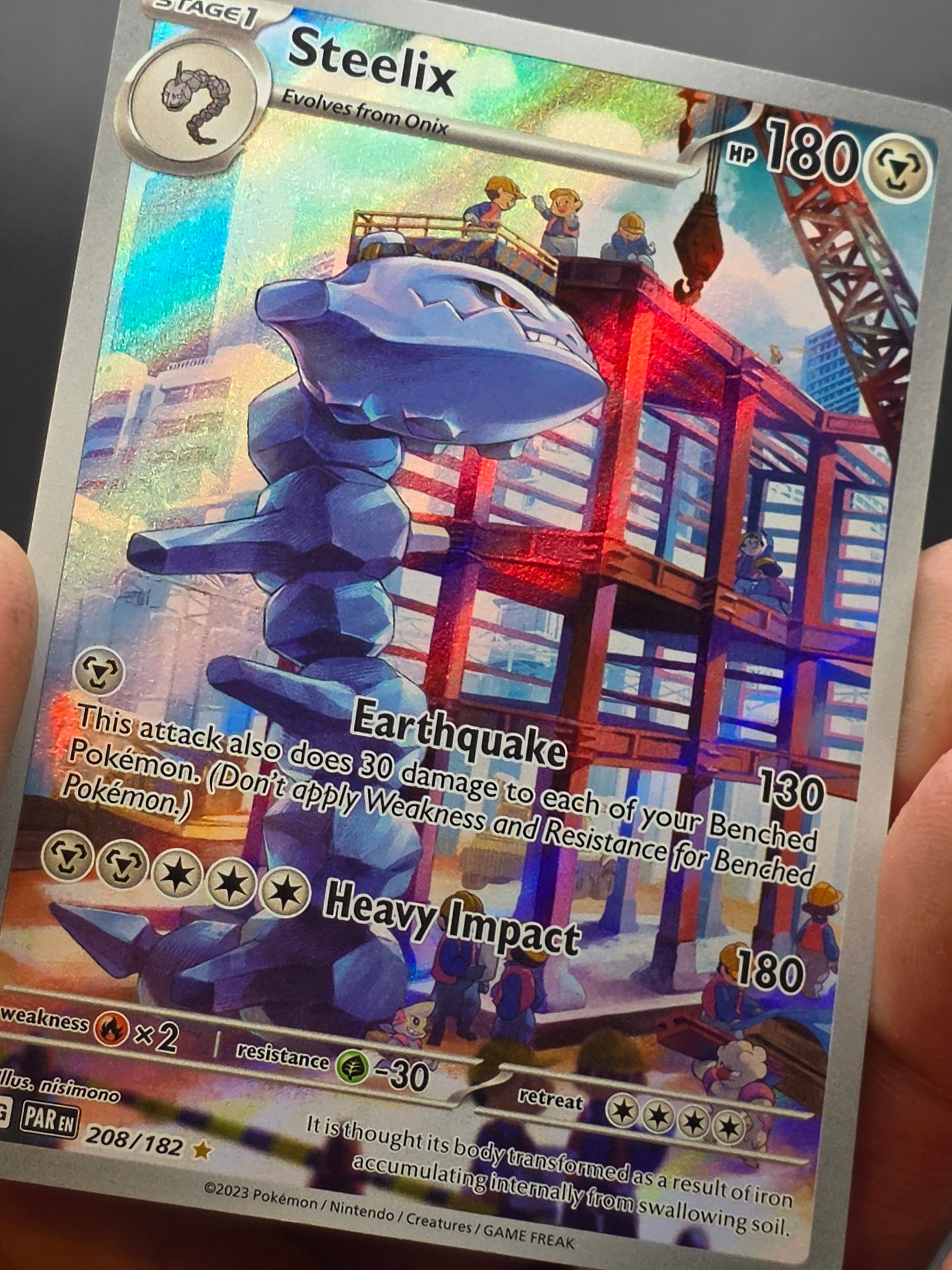 Steelix 208/182 SV04: Paradox Rift Holo NM