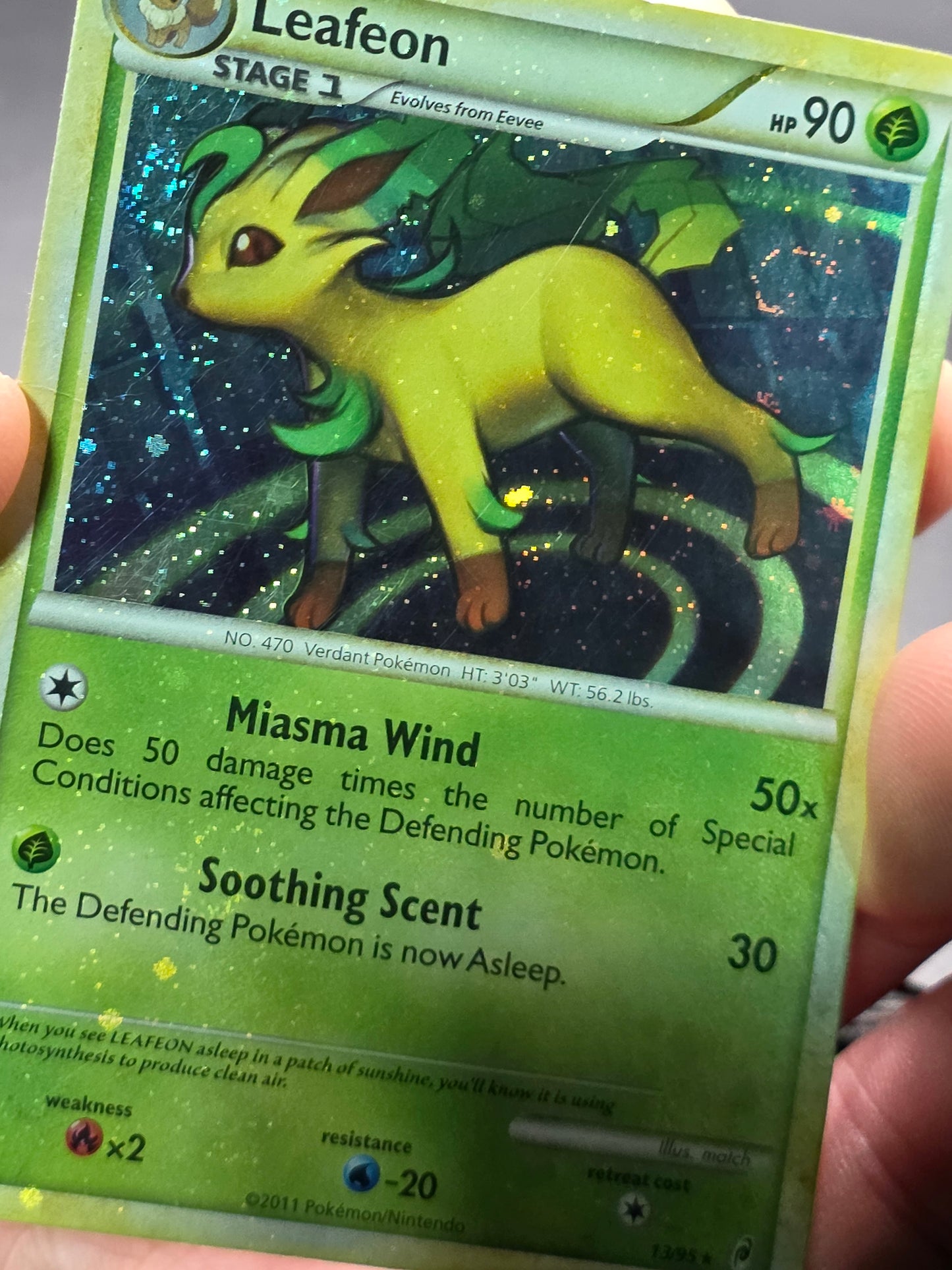 Leafeon - 13/95 - Pokemon Call of Legends Holo Card MP/HP