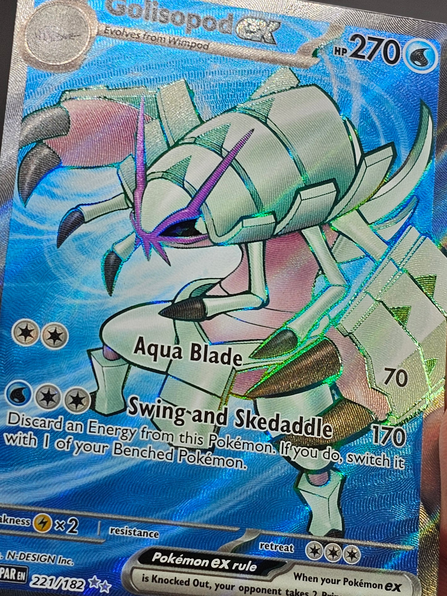 Golisopod EX 221/182 Paradox Rift Holo Ultra Rare Pokemon MINT 221/182