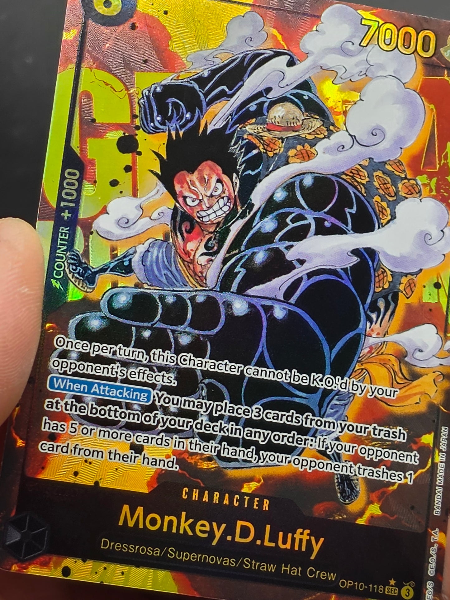 Monkey.D.Luffy SEC Alt Art One Piece OP10-118 TCG English Edition - Royal Blood