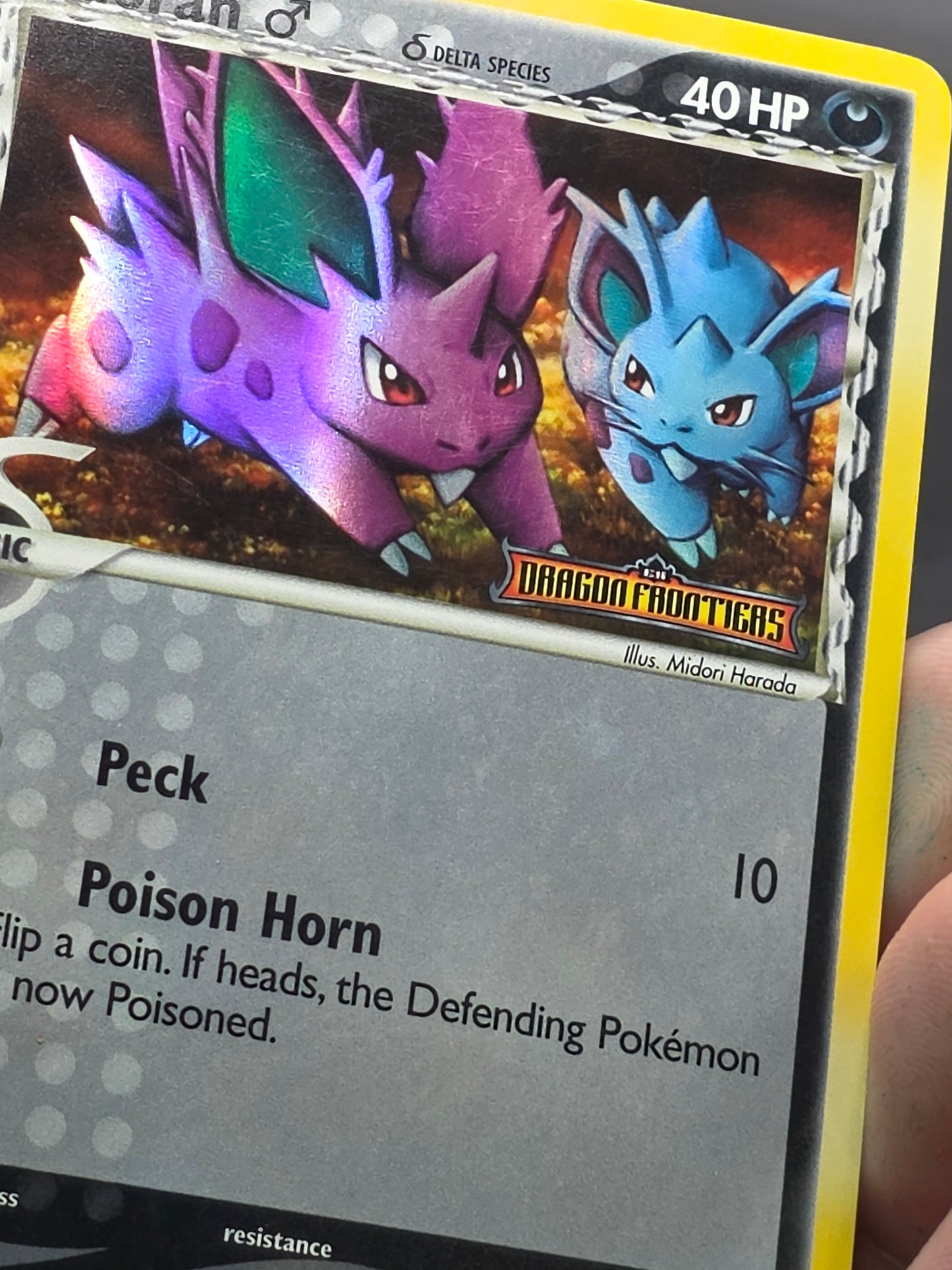 Nidoran Dragon Frontiers Stamped 57/101 Reverse Holo LP