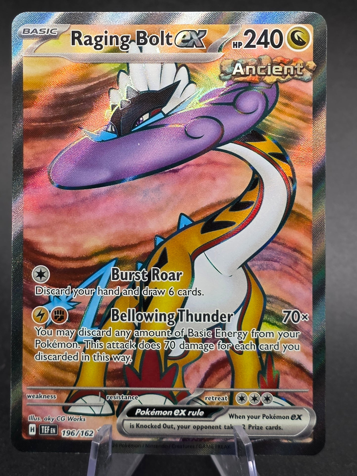 Raging Bolt ex 196/162 Temporal Forces Full Art Ultra Rare Holo Pokémon TCG MINT 196/162