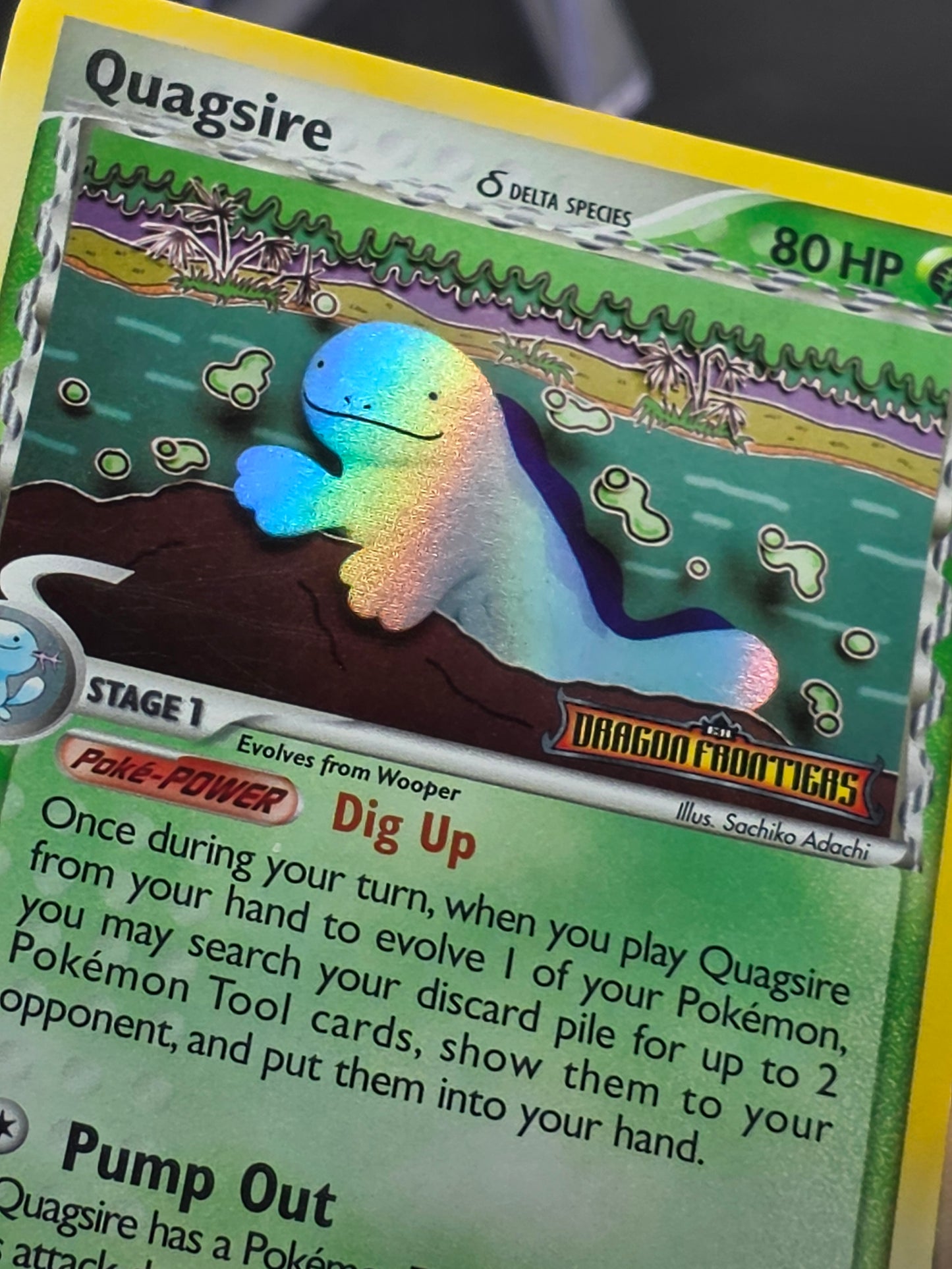 Quagsire Delta Species 21/101 Dragon Frontiers Reverse Holo NM