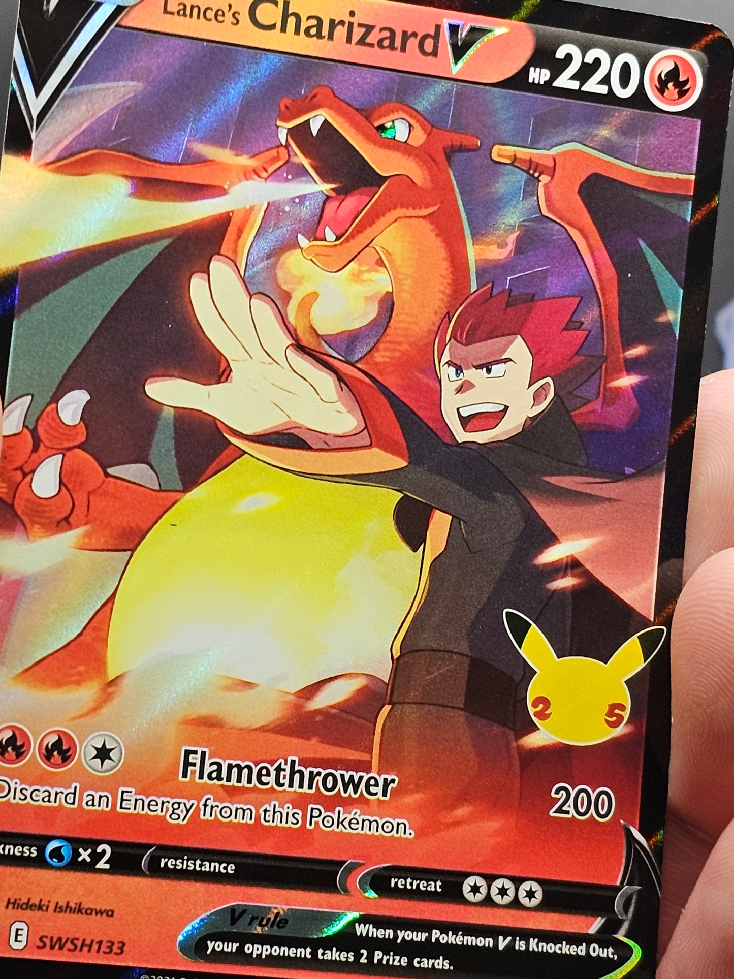 Lance's Charizard V Pokémon TCG: Celebrations SWSH133 Black Star Promo -NM