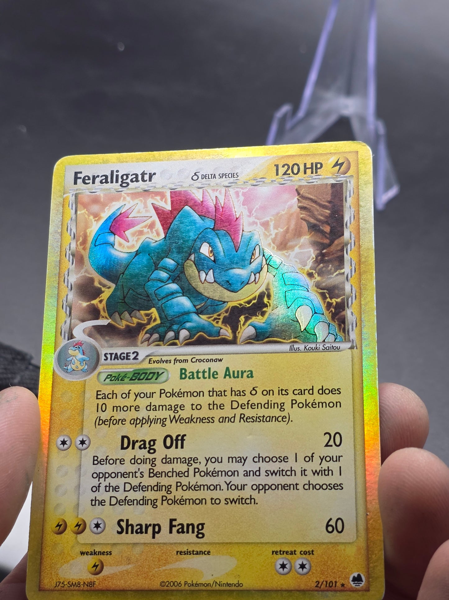 Feraligatr (Delta Species) - 2/101 - Pokemon Dragon Frontiers Holo Card