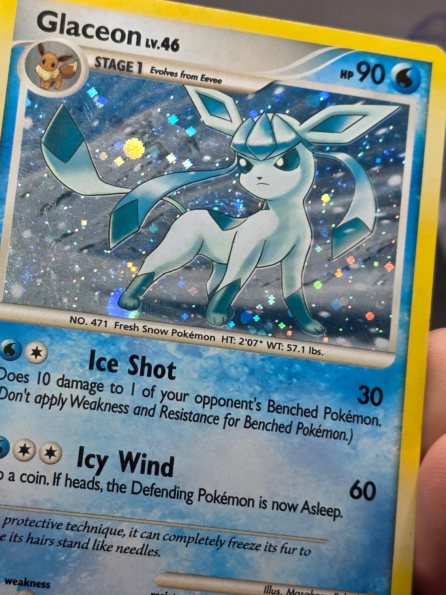 Glaceon Majestic Dawn Cosmos Holo Rare LP