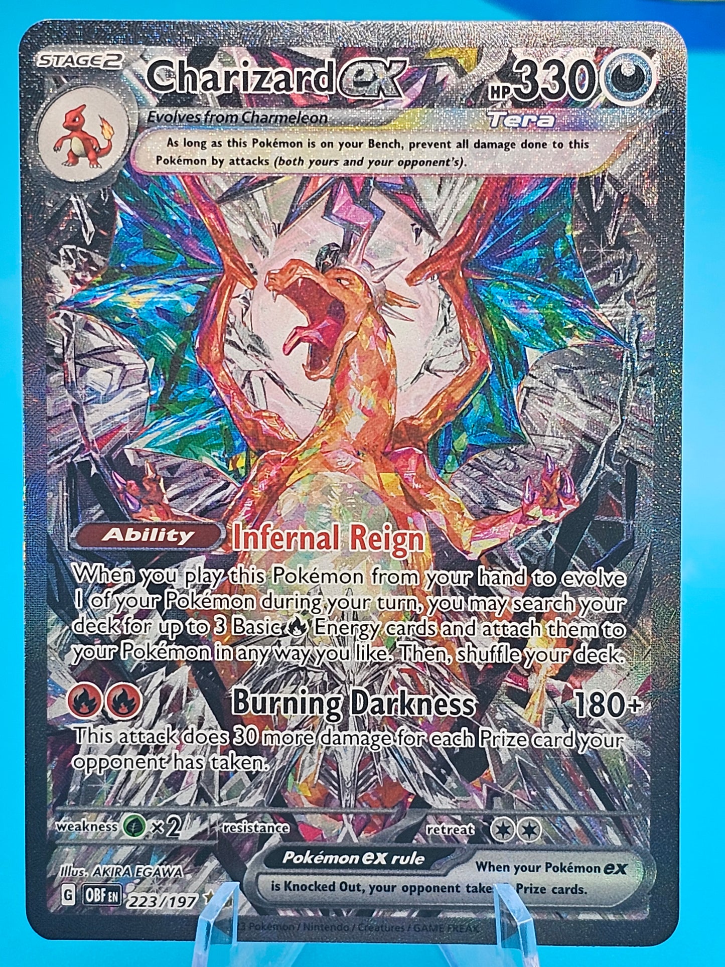 Charizard ex 223/197 Sv03: Obsidian Flames Holo Pokémon 223/197 Mint