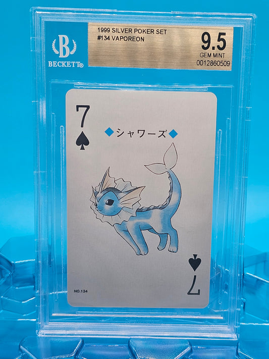 Vaporeon BGS 9.5 Gem Mint Playing Card Lugia Back Silver
