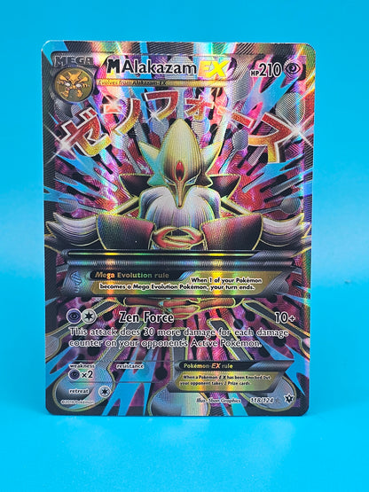 Pokemon XY Fates Collide - M Alakazam EX 118/124 - Ultra Rare Full Art Holo
