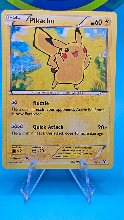 Pikachu Holo Promo 5/12 McDonalds 2013 Rare Pokemon Card LP