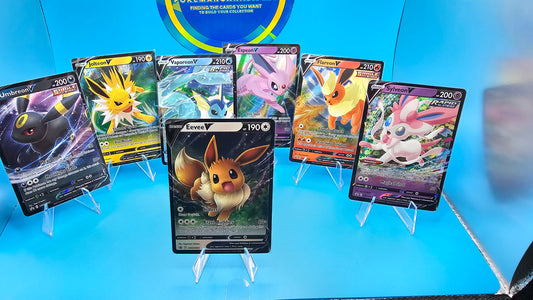 EEVEELUTIONS COLLECTION 8 RANDOM CARDS ALL OF THE EEVEE GANG