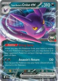 Team Rocket's Destined Rivals Pokemon English Crobat EX Double Rare 122