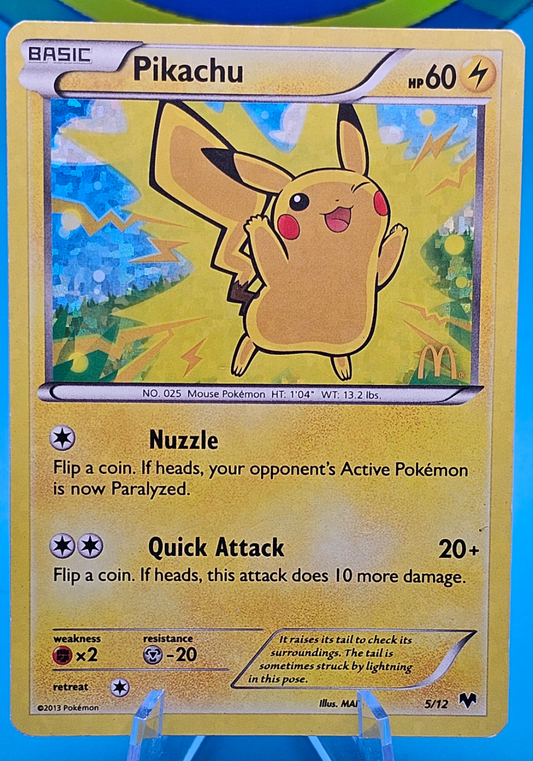 Pikachu Holo Promo 5/12 McDonalds 2013 Rare Pokemon Card LP