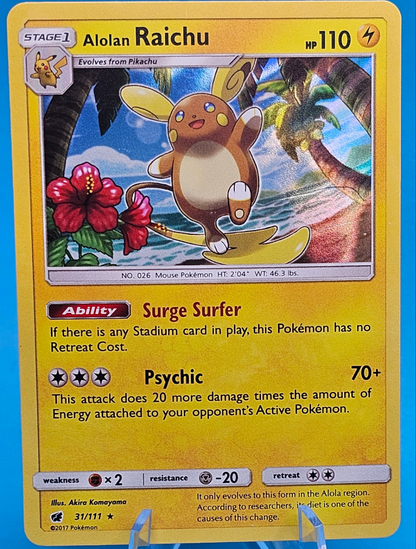 ALOLAN RAICHU #31 crimson invasion NM/M