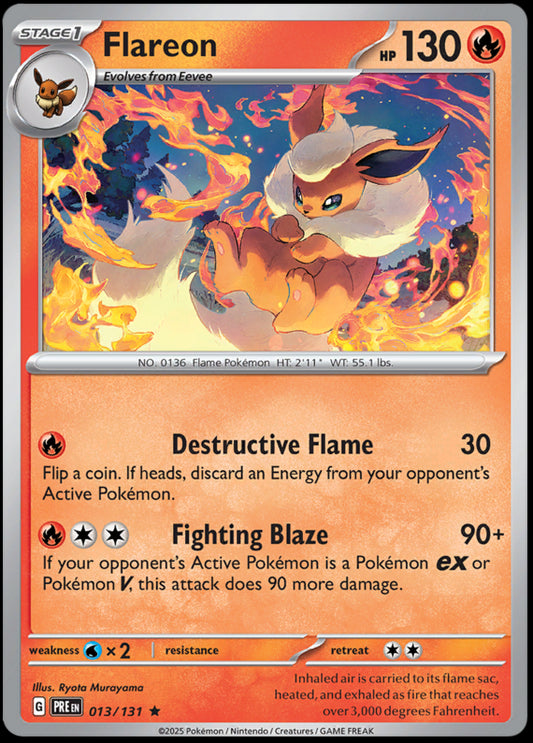 Image of Flareon Prismatic Evolutions (PRE) #013