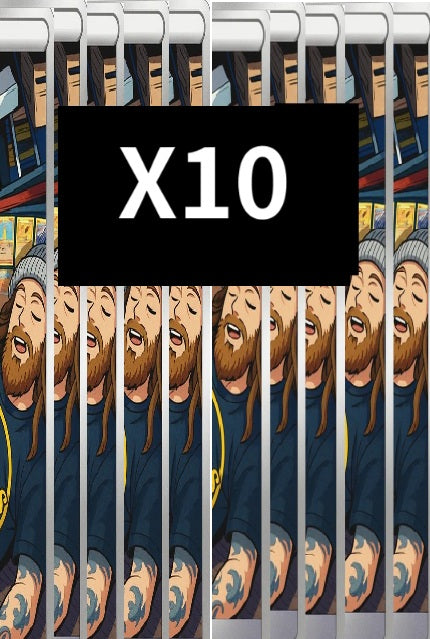 10 X CUSTOM HOLO CARDS (SAME DESIGN)
