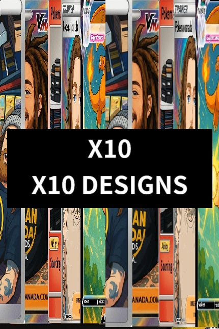 10 CUSTOM CARDS 10 X DIFFERENT DESIGNS