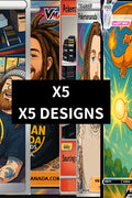 5 CUSTOM CARDS 5 DIFFERENT DESGINS