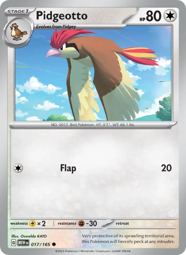 Image of Pidgeotto 151 (MEW) #017